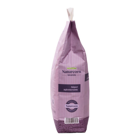 WUAPU NATURCORN LAVANDA Sustrato Aglomerante para Gato