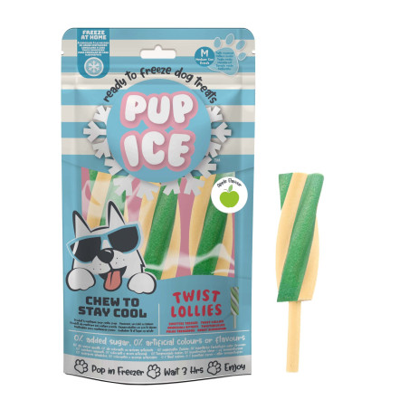 HELADOS snack PUP ICE Twist sabor MANZANA 2 x 102g