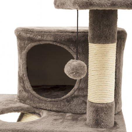 Torre Rascador Para Gato Modelo Prades Gris 49x49x111cm WUAPU