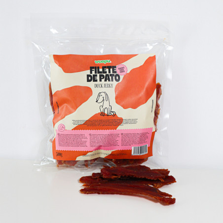 SNACK NATURAL PARA PERRO FILETE DE PATO DESECADAS WUAPU