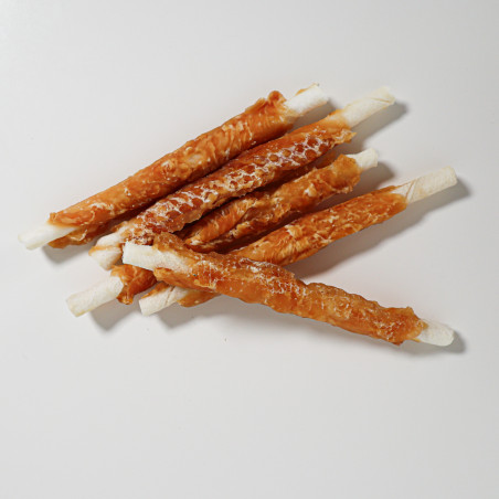 SNACK PARA PERRO EN STICK VACUNO CON POLLO DESECADO WUAPU