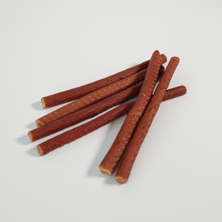SNACK PARA PERRO EN BARRITAS SEMIHÚMEDAS DE CORDERO 12 paq x (100gr) WUAPU