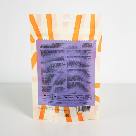 SNACK PARA PERRO EN BARRITAS SEMIHÚMEDAS DE BUEY 12 paq x (100gr) WUAPU