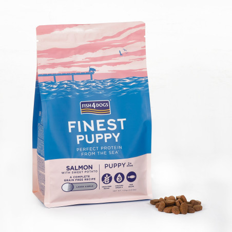 Fish4Dogs Pienso para cachorro sin cereales – Salmón y boniato