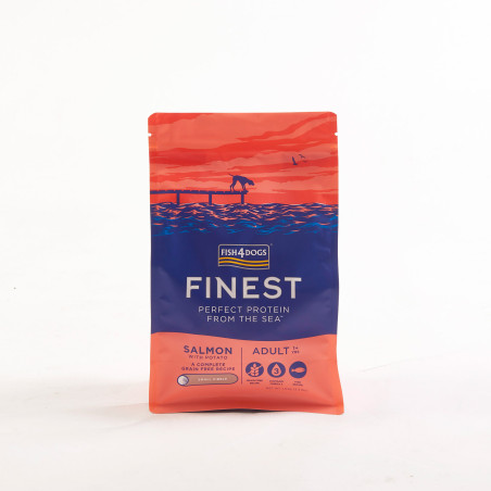 Fish4Dogs Pienso para perro adulto sin cereales – Salmón y patata razas pequeñas