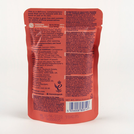 Fish4Dogs Mousse para perro sin cereales – Salmón 100 g (pack de 6)