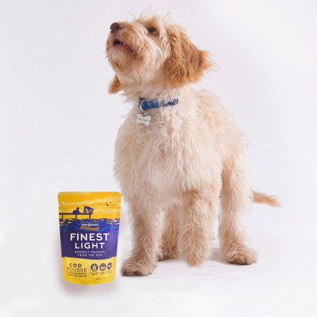 Fish4Dogs Mousse light para perro sin cereales – Bacalao 100 g (pack de 6)