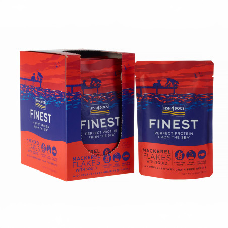 Fish4Dogs Mousse para perro sin cereales – Caballa y calamar 100 g (pack de 6)