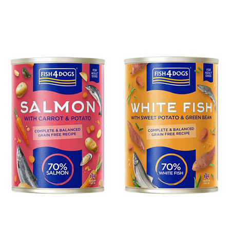 Fish4Dogs Multipack para perro – Pescado blanco y salmón 6 x 395 g