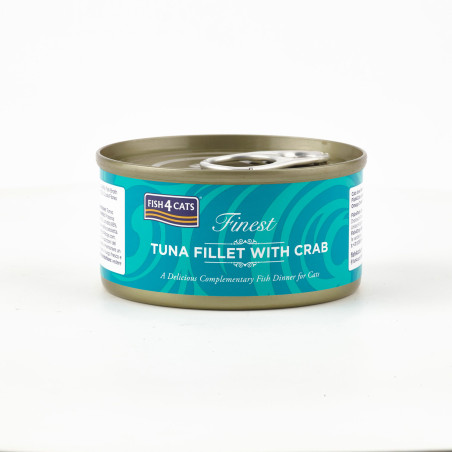 Fish4Cats Filete para gato – Atún con cangrejo 70 g (pack de 10)