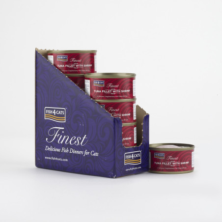 Fish4Cats Filete para gato – Atún con camarón 70 g (pack de 10)