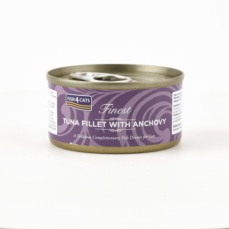 Fish4Cats Filete para gato – Atún con anchoas 70 g (pack de 10)