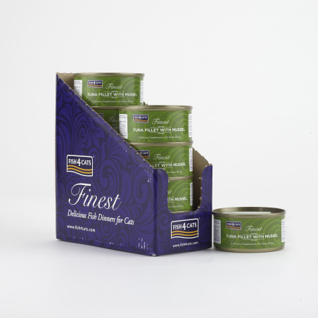 Fish4Cats Filete para gato – Atún con mejillón 70 g (pack de 10)