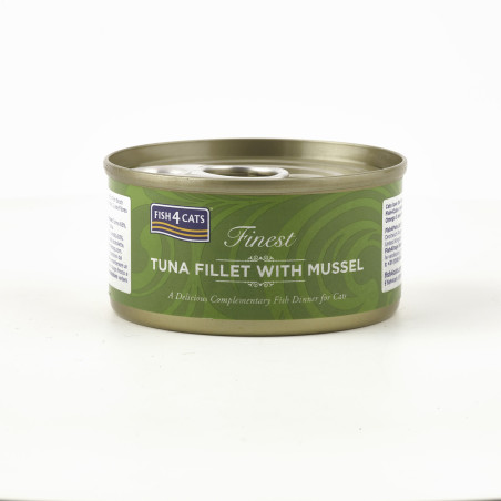 Fish4Cats Filete para gato – Atún con mejillón 70 g (pack de 10)