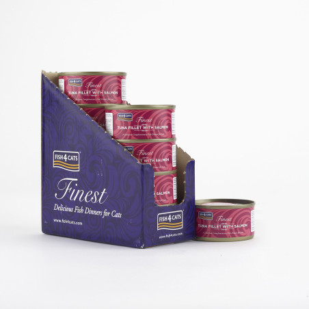 Fish4Cats Filete para gato – Atún con salmón 70 g (pack de 10)