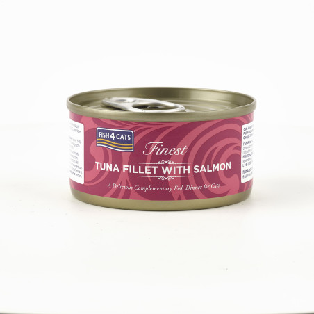 Fish4Cats Filete para gato – Atún con salmón 70 g (pack de 10)