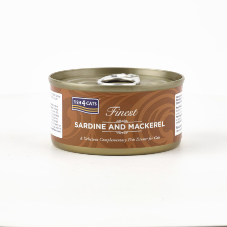 Fish4Cats Filete para gato – Sardina con caballa 70 g (pack de 10)