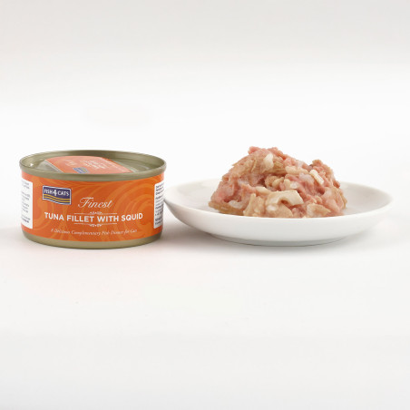 Fish4Cats Filete para gato – Atún con calamar 70 g (pack de 10)