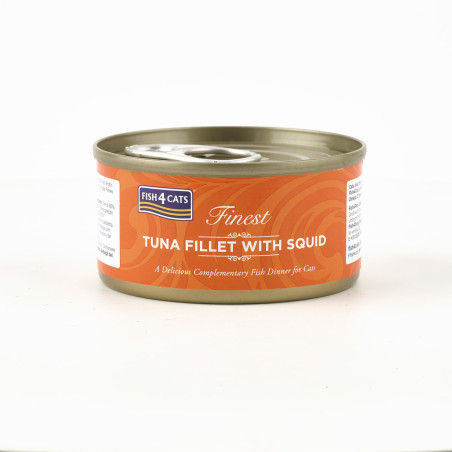 Fish4Cats Filete para gato – Atún con calamar 70 g (pack de 10)