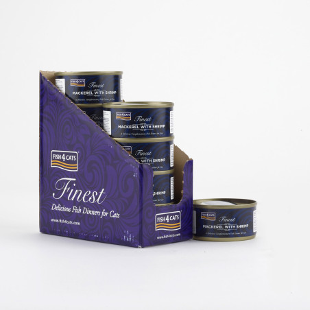 Fish4Cats Filete para gato – Caballa con camarón 70 g (pack de 10)