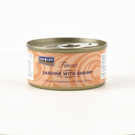 Fish4Cats Filete para gato – Sardina con camarón 70 g (pack de 10)