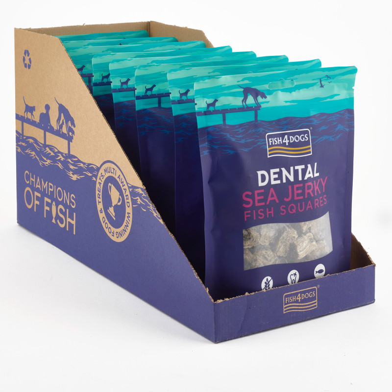 Fish4Dogs Natural Dental Sea Jerky Fish Tiddlers – 575g Bag, Adult Dog Treats