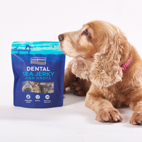 Fish4Dogs Snack dental para perro – Fish Knots 100 g (pack de 10)