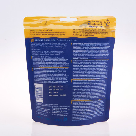 Fish4Dogs Snack de entrenamiento – Superstars Sardina 150 g (pack de 10)