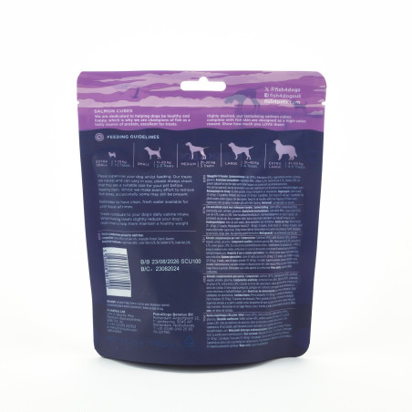 Fish4Dogs Snack para perros – Love Salmón en cubos 85 g (pack de 10)