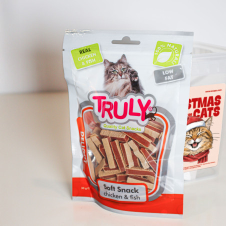 Christmas Pack para gato de Wuapu con snacks, juguetes y alimento húmedo