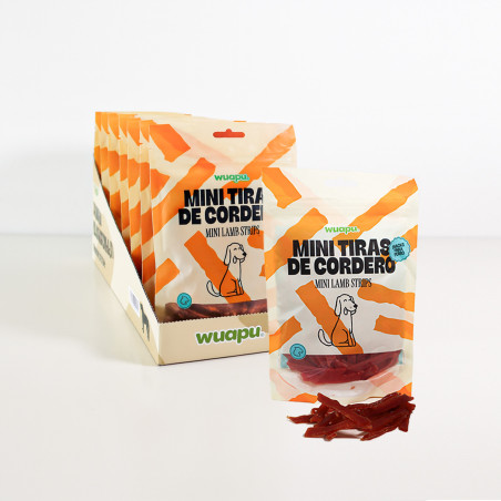 SNACK NATURAL PARA PERRO MINI TIRAS DE POLLO 12 paq x (100gr) WUAPU