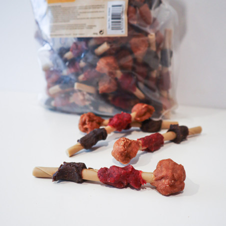 Snack Barbacoa para perro Brocheta de pollo y pato Wuapu (1kg-63ud)