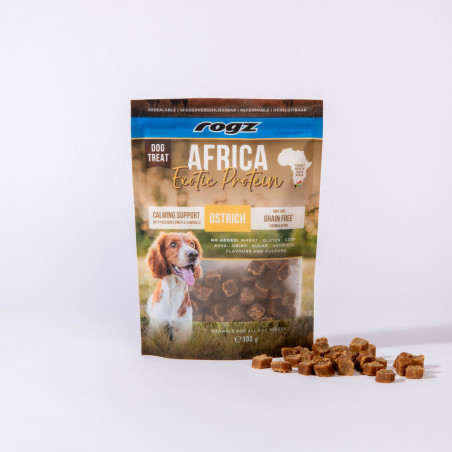 Rogz Snack Calmante para Perros de Avestruz 6x100g Sin Cereales