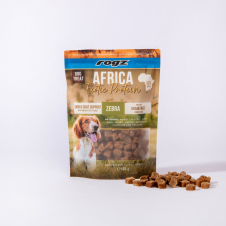 Rogz Snack Piel y Pelo para Perros de Cebra 6x100g Con Omega 3 y 6