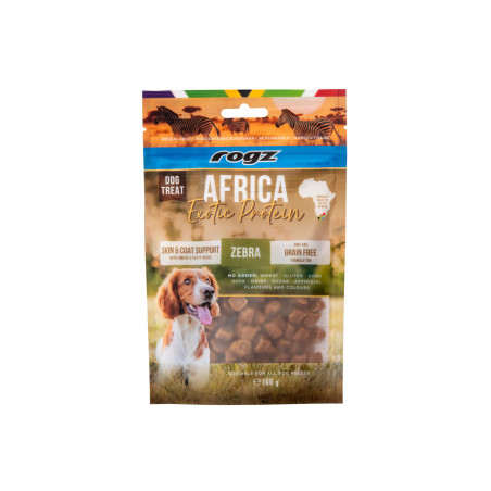 Rogz Snack Piel y Pelo para Perros de Cebra 6x100g Con Omega 3 y 6