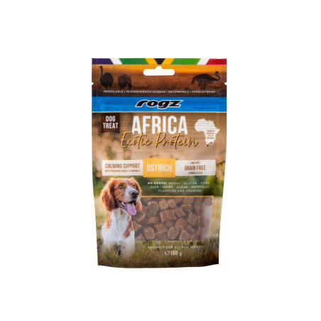 Rogz Snack Calmante para Perros de Avestruz 6x100g Sin Cereales
